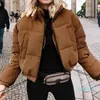 Giacca casual da donna in velluto a coste ispessito parka soprabito Inverno caldamente moda outwear cappotto streetwear oversize da studente Vestiti imbottiti di cotone