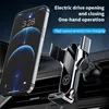 Automatisk 15W Qi Car Wireless Charger Telefonhållare Magnetic Air Vent Mount Stand Intelligent Infraröd Fast Charger för iPhone 13 12 11 Pro Max Sansung Xiaomi
