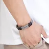 Braccialetti con ciondoli Gotico Uomo Vintage Grigio Intrecciato Bracciale in vera pelle Oro Dragon Claw Homme Femme Gioielli fatti a mano PulserasCharm Lars22