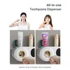 Set portaspazzolino Portaoggetti Portaoggetti Distributore automatico di spremiagrumi per dentifricio Accessori per il bagno all-in-one 220401
