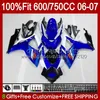 OEM blu Carrozzeria per SUZUKI GSXR 750CC 600CC 750 600 CC 06-07 Corpo 130No.2 GSXR600 GSXR750 K6 GSX-R750 06 07 GSXR-750 GSXR-600 2006 2007 Carenatura per stampi ad iniezione