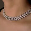 15 mm mikro zamek z bazą kubańską naszyjniki łańcucha mody Hiphop Pełne mrożone mrożone dysze biżuteria dla mężczyzn kobiety codzienne noszenie mody akcesoria
