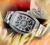 Diamonds Mens Big Ring Sports Wristwatch 43mm Quartz Movement Male Clock Clock Watch Full Full Solid Solid Stainless Veter
