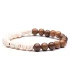 Naturalne drewniane kamienne ręcznie robione pasma Bracelets Bracelets for Women Men Party Club Modna biżuteria