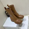 Designer Betty Boots Botte en caoutchouc PVC Chaussures Welly imperméables noires Chaussons de pluie hauteur genou