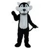 High quality Black Plush Wolf Mascot Costumes Halloween Fancy Party Dress Cartoon Character Carnival Xmas Easter Advertising Birthday Party Costume Outfit