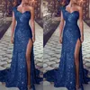 Casual Dresses Summer Sexy One Shoulder Party Dress Women Sleeveless High Slit Shiny Gowns Vestidos De Mujer Sequin Floor-length Evening