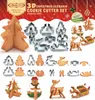 8 pezzi in acciaio inossidabile fai da te Natale Babbo Natale pupazzo di neve taglierina per biscotti biscotto stampo per biscotti Set di strumenti per goffratura torta Bakeware economici