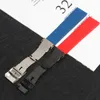 20mm 22mm 24mm Nature Rubber Watchband Tjock gummi Svartblå rött armband för Navitimer/Avenger/Breitling Strap Watch Band