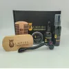 MOQ 100 LOGO personalizzato OEM Kit per barba per capelli facciali da uomo con spazzola Pettine in legno Barbe Coltivazione Balsamo per olio Lavaggio Derma Roller in scatola al minuto