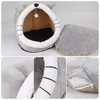 Warm Cat Bed Pet Basket Cozy Kitten Lounger Cushion Cat's House Tent Very Soft Small Dog Mat Bag For Washable Cave Supplies 220323