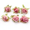 20Pcs Faux Autumn Rose Flower Head Simulation Round Oil Painting Rosa for Wedding Home Decorative Artificial Flowers