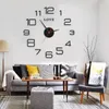 3D DIY Wall Clock Mirror Stickers Creative Removable Art Decal Sticker Home Decor Living Room Quartz Needle New Hot Wall Clocks