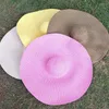 Chapéus de aba larga Verão dobrável Summer 70 cm de praia de grandes dimensões para mulheres mistas coloras tecidas tampas de palha portátil grande proteção solar soldado hatwide wend22