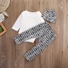 Ensembles de vêtements mignon né bébé garçon vêtements belle maman homme moustache imprimé body hauts pantalons longs chapeau 3 pièces ensemble 0-18MClothing