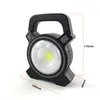 Tillbehör LED -lampor utomhus USB Portable 30W Solen Ljusljus Ljus Cob Powered Rechargeble Flood Spot Lanterns Arbetslampa 2400lm Lampor CHS