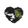 Sweet Love Bride Emamel Pin Heartshaped Badge Movie Frankenstein Fan Collection Gift Personlighet Par Juvelery1006193