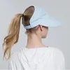 Wide Brim Hats Womens Summer Air Top Sunhat 2In1 Foldable UV Protection Mesh Breathable Visor With Removable FlapWide HatsWide Wend22