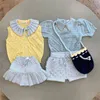 enkelibb幼児の少女編み物ミシャキッズクロットネスサマーチルドレン服tシャツ220607