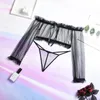 Bras Sets Yimunancy 2piece Women Lingerie Set Transparent Mesh Top Thong Underwear9273159