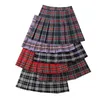 Лето y2k плейд-плит женские юбки черная высокая талия с короткой безопасностью, корейская школьная школа, мини-юбки, мини-юбки, 220427, 220427