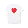 High Street Mens White T Shirts Fashion Womens Heart Print Tees Designer Man Short Sleeve Tops Asian Size S-2XL