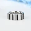 men's ring Street stainless steel Ring Cross groove Enamel wedding band rings for men hip hop jewelry fashion will and sandy