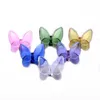 Autres fournitures de fête festive glaçure colorée cristal papillon ornements décoration de la maison artisanat cadeaux de vacances 230206