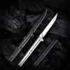 1Pcs High Quality Pocket Flipper Folding Knife 440C Blade Stainless Steel Handle Ball Bearing Fast Open EDC Knives 3 Handle Colors