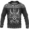 Felpe con cappuccio da uomo Felpe da uomo 2022 Christmas Viking Tattoo Felpa con cappuccio primavera e autunno Casual Sports Fashion Brand Pullover unisex