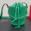 Łańcuchowe cylindryczne wiadro torba crossbody Wysoka jakość torebki dla kobiet worki na ramię torebka losowanie