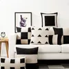 Pillow Case Nordic Geometry Black White Cushion Pillow Cover Home Decorative Office Sofa Linen PillowCase 45x45cm 220623