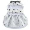 Robe de mariée pour chien, adorable tutu, tenue rétro élégante avec nœud en maille, robe mignonne pour chiot pour fête d'anniversaire, Noël et vêtements creux pour animaux de compagnie