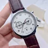 2022 New Five stitches luxury mens watches All dials work Quartz Watch high quality Top Brand chronograph clock leather strap 305H