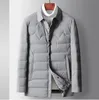 Erkek Aşağı Ceket 2021 Sonbahar/Kış Hafif Rahat 90 Beyaz Ördek Aşağı Yaka Orta ve Genç Düz Renk Sıcak Aşağı Ceket