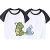 Dinosaur Printing Couple T Shirts Family Matching Clothing Cotton Soft Comfortable Short Sleeves Top Tee Family Outfits 220531