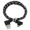 90 Degree Fast Charging Cables Double Elbow Type C Micro USB Data Cable For Microusb Type-C Mobile Phone Tablets