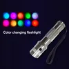 Colorshine Color Changing RGB LED -zaklamp 3w aluminium legering Edison Multicolor Rainbow Torch voor Home Party Holiday245Z