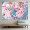 Tapisserier Cartoon Anime One Placed Tapestry Luffy Nika Sun God Flannel Wall Home Bedroom DecorationTapestries