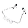 Metal nipple clips with chain Stimulator breast Clamps Bondage Restraints Flirting Teasing BDSM women sexy toy slave Torture play Beauty Items