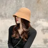 Panama chaud femmes seau adolescents feutre laine pour fille sautumn et hiver mode fourrure noir hip hop chapeau casquette 220726
