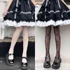 Söta flickor Lolita Anime Pantyhose Pentacle Pattern Black Fishnet Strumpor Ins Style Hosiery Nylon Women's Tights Punk Socks T220808