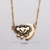 Pendentif Colliers Hanreshe Lion King Collier Bijoux À La Mode Initiale Or Couleur Chaîne Cadeau Femmes Nom Personnalisé GiftPendant