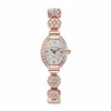 Нарученные часы 100 шт./Лот Король-Девушка-9512 Роскошный овальный набор Lady Crystal Bracelet Watch Wrap Quartz Fashion Brangle Оптовые часовые часы