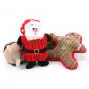 Pet To Christmas Squeaky Toys Peluş Peluş Doldurulmuş Çiğneme Oyuncak Noel Baba Kardan Adam Xams Parti Hediyesi