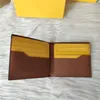 Luxury Men Business Money Clips Letter Printed Leather Wallets High Quality Card Holder Coin Purse Women Small Purse