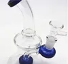 Newest Colored Bongs Hookah Water Pipes With Glass Bowl Pyrex Oil Rigs Thick Recycler Bubbler 2 Color Choose