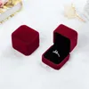 Velvet Jewelry Boxes Caso para apenas anéis Brincos de joias Pacotes de presente de jóias Display 318 Q2