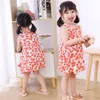 Vestidos de menina 1-7 anos meninas meninas sem mangas Roupas de verão Princesa vestido infantil infantil bola de bola de roupas de roupa de roupa