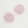 Round Acrylic Clear Cards Perspex Blank Name Place Sign Plain Tiles Custom Size With Hole For Wedding Invitation Greeting Events 220711